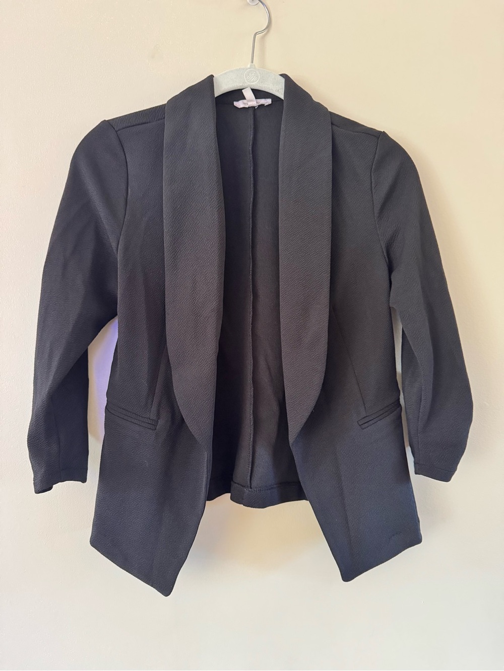 Maurices Black Open-Front Draped Blazer